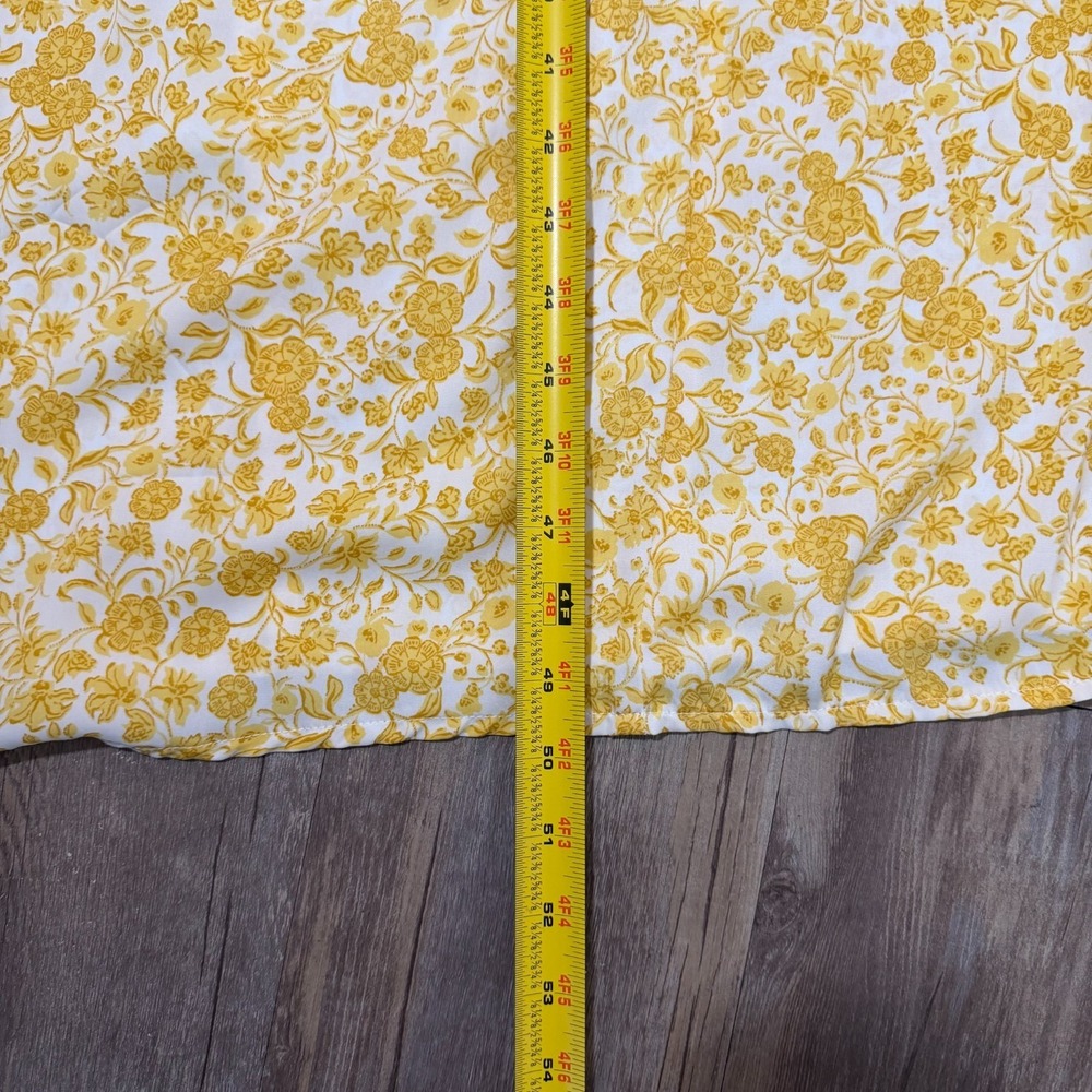 Old Navy Sleeveless Ruffled Midi Dress Womens XL Yellow Spaghetti Strap Floral - Picture 11 of 11